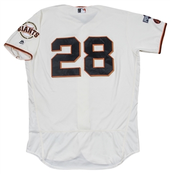 2016 Buster Posey NLDS Game Used San Francisco Giants Post Season Home Jersey for Game #3 & #4 (MLB Authenticated)